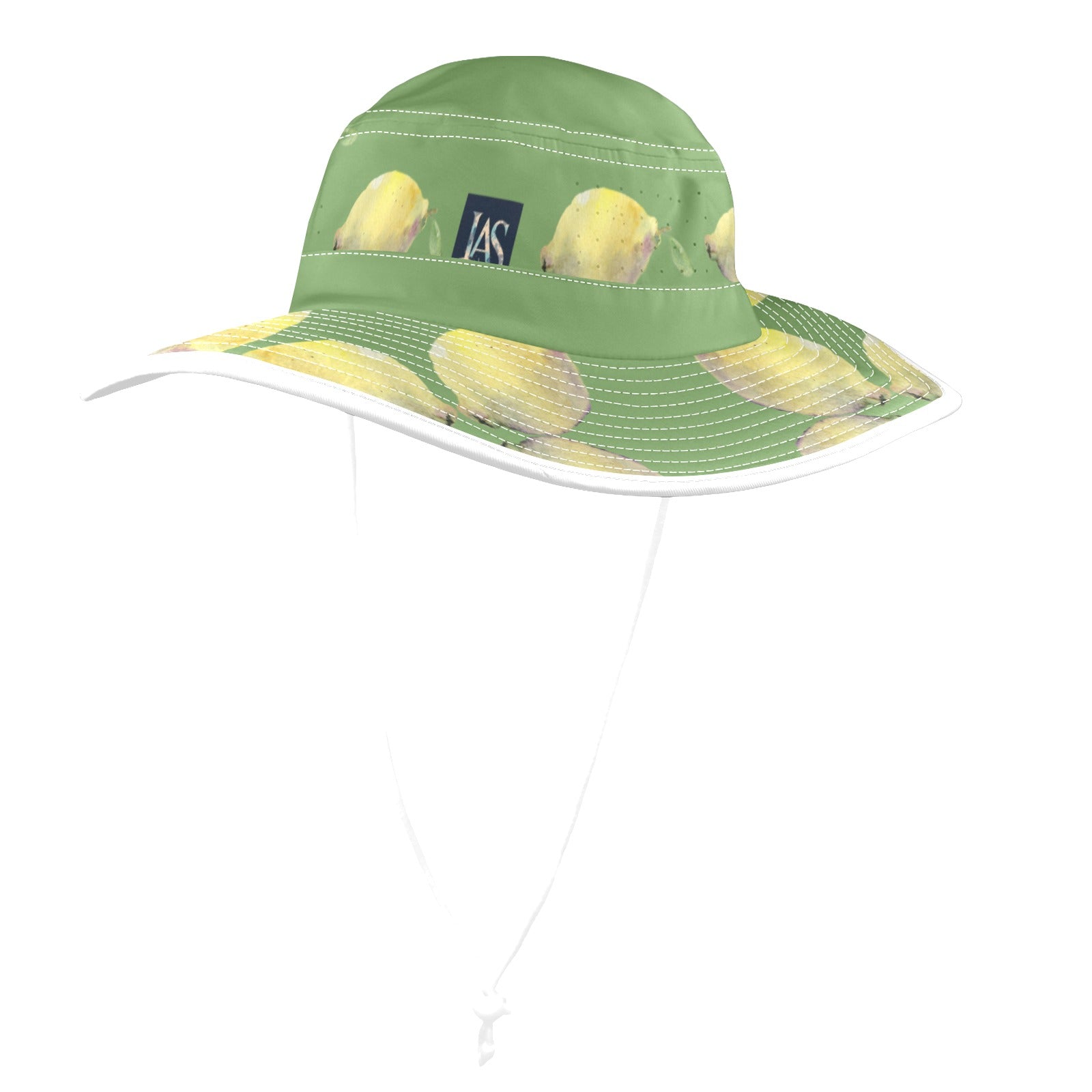 Lemon White Grape Wide Brim Bucket Hat - Lana Art Sweden