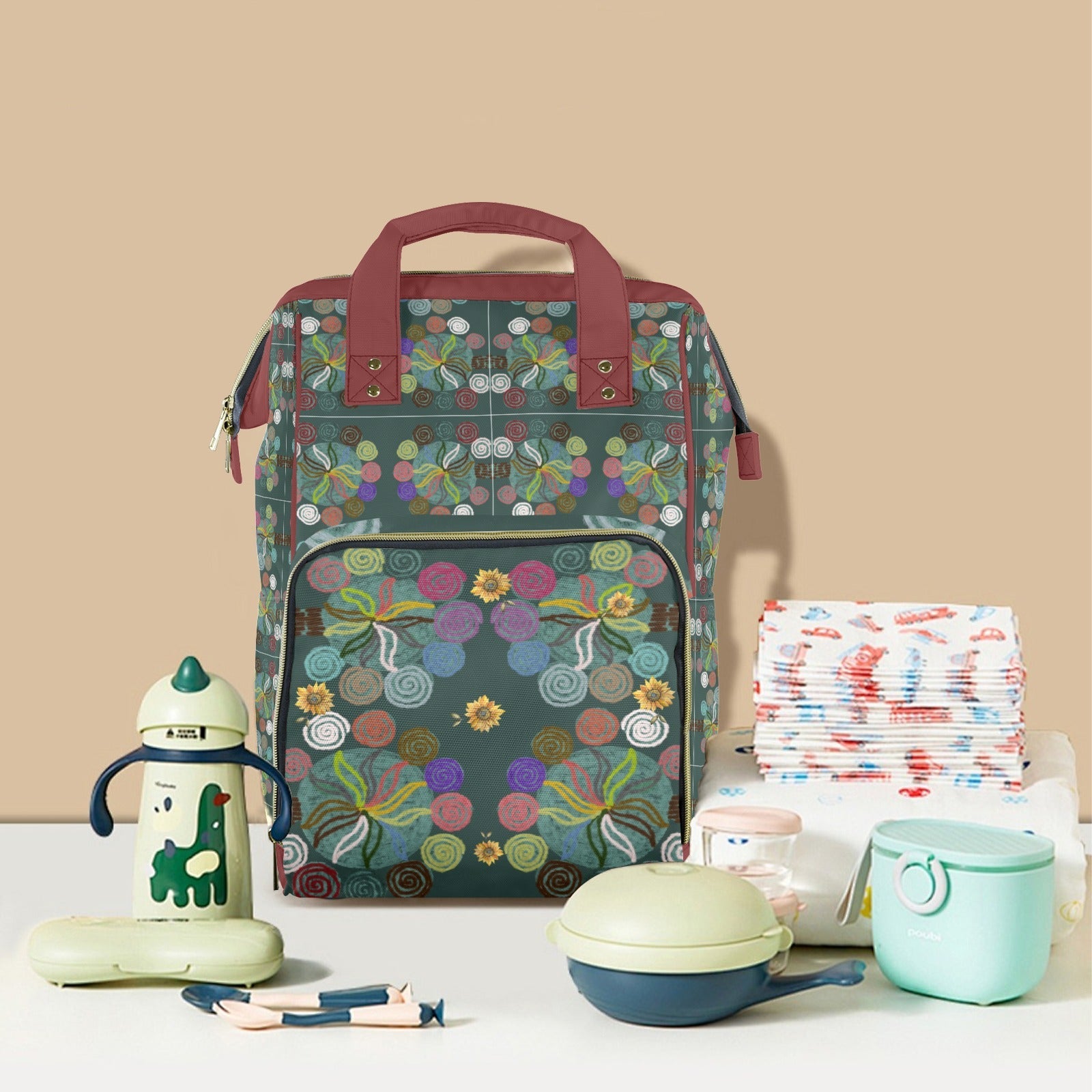 Magic Trees Brick Large Multi - Function Travel Diaper Bag - Lana Art Sweden