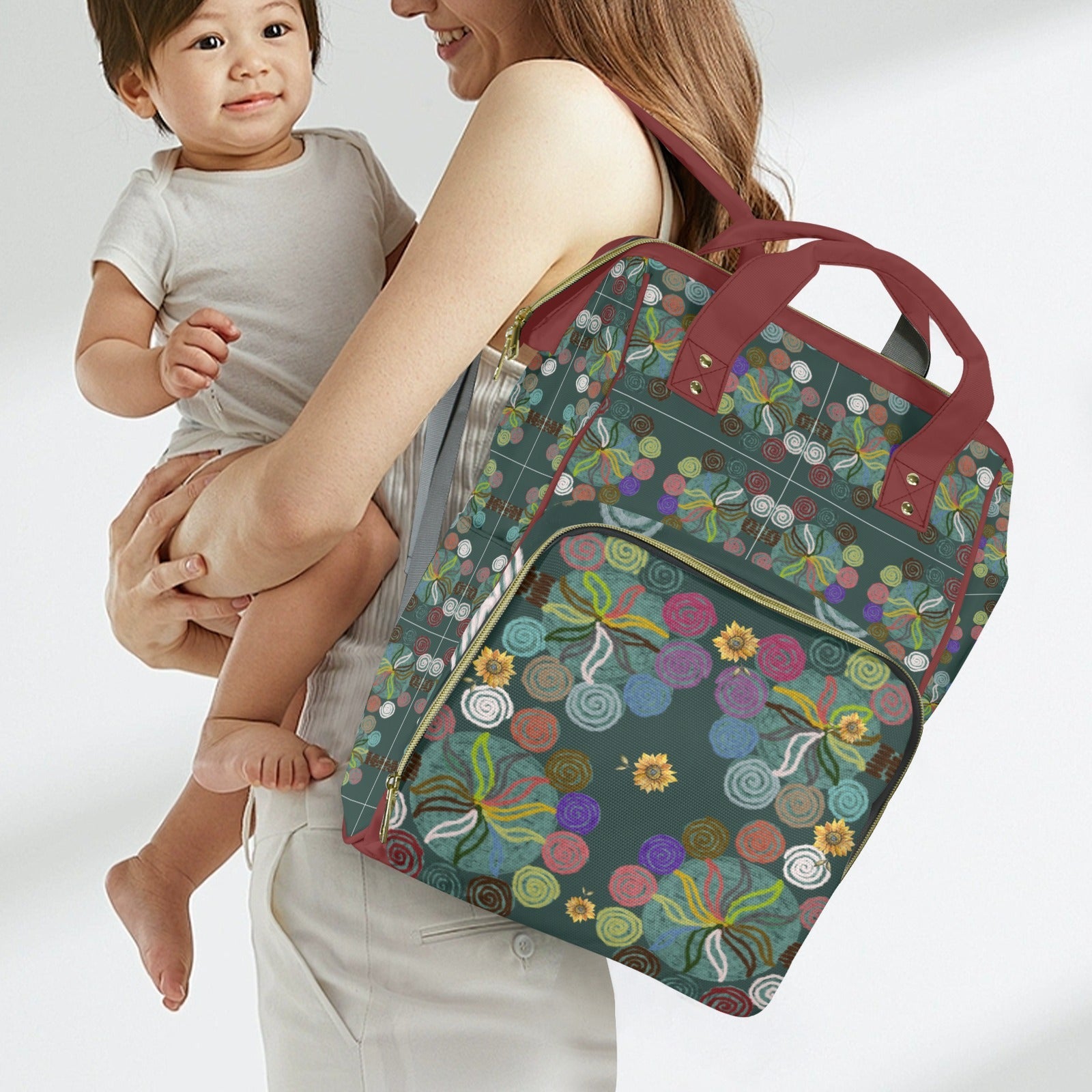 Magic Trees Brick Large Multi - Function Travel Diaper Bag - Lana Art Sweden