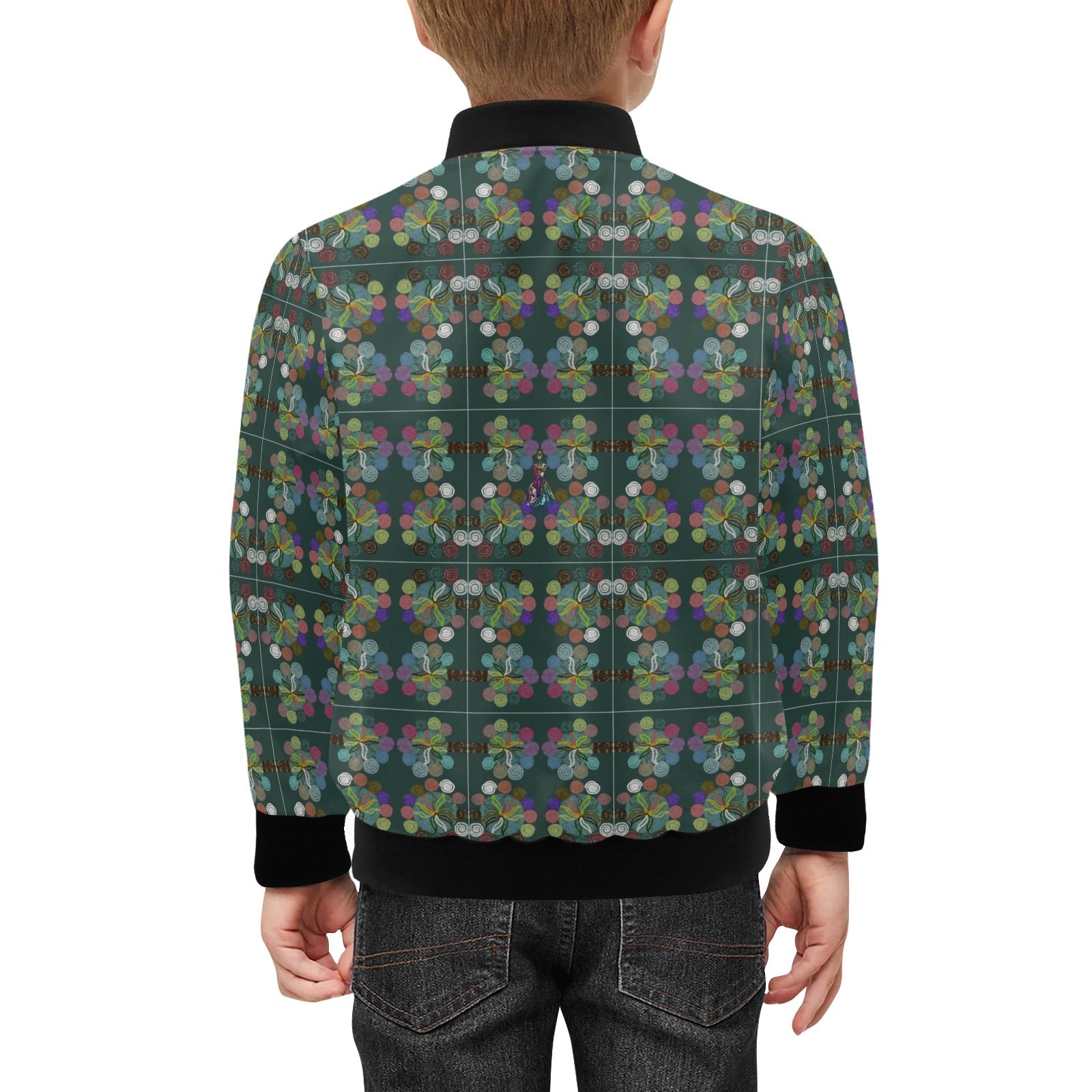 Magic Trees Diagonal Kids' Bomber Jacket with Pockets (Model H40) - Lana Art Sweden