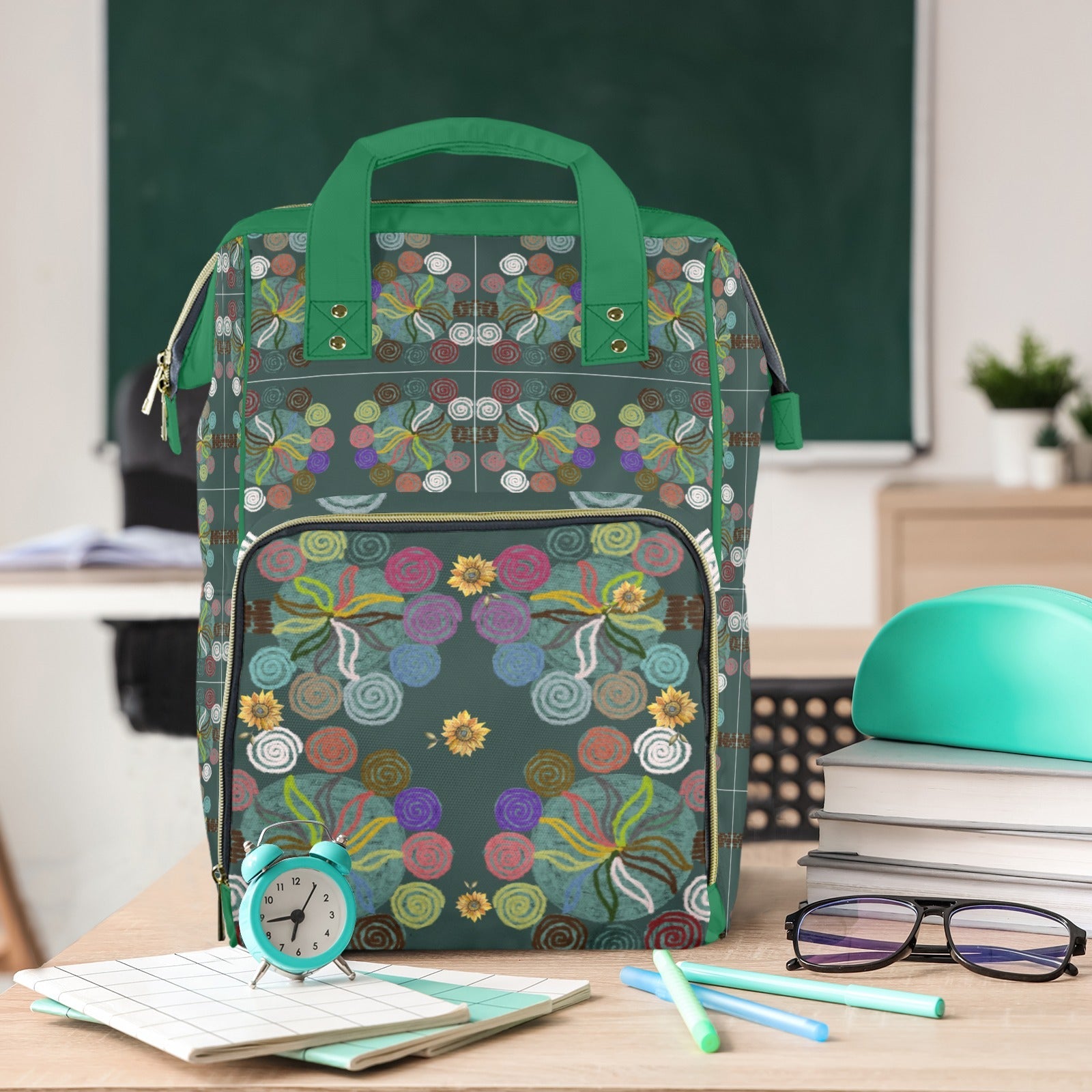 Magic Trees Green Multi - Function Travel Diaper Bag - Large - Lana Art Sweden