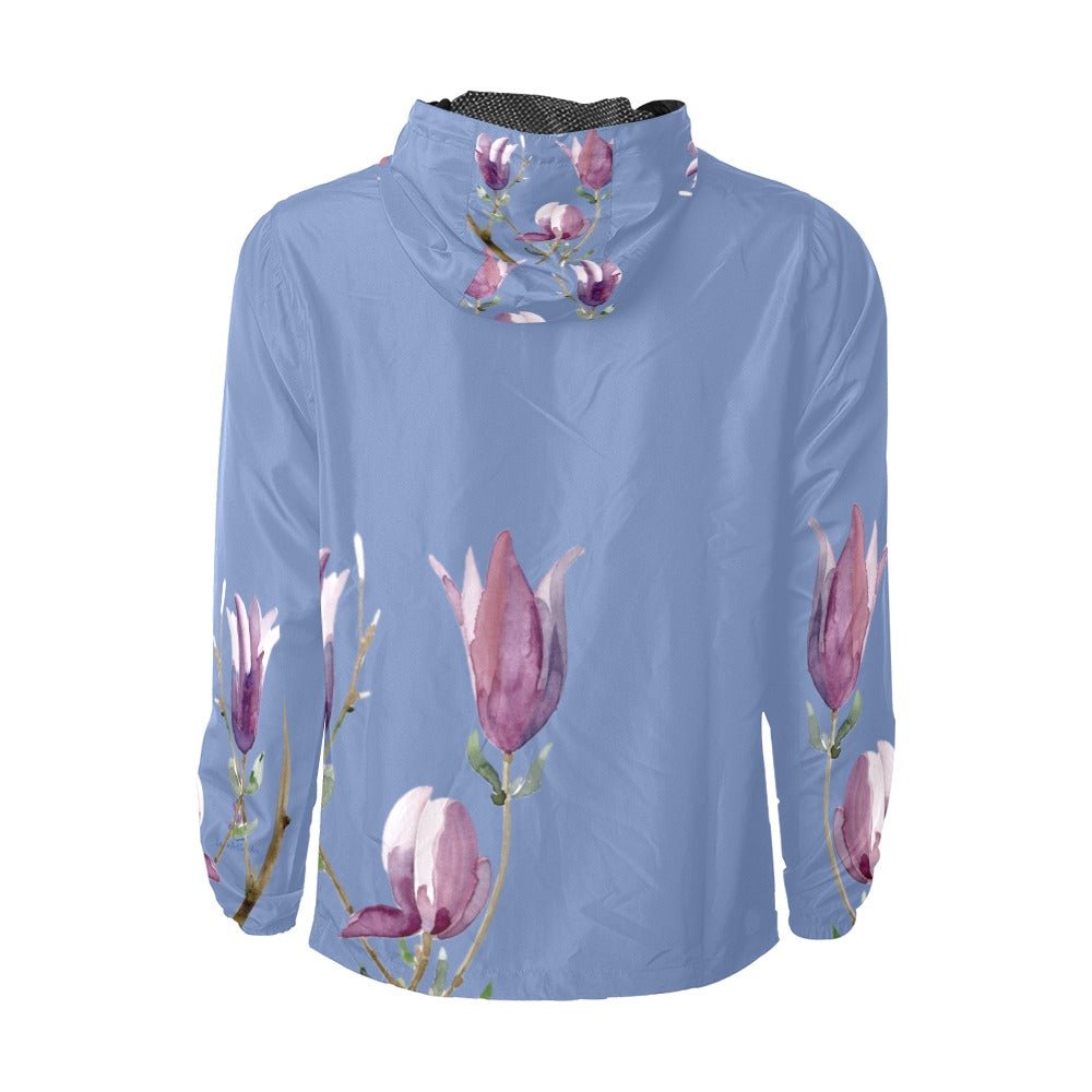 Magnolia Airy Blue Unisex Windbreaker - Lana Art Sweden