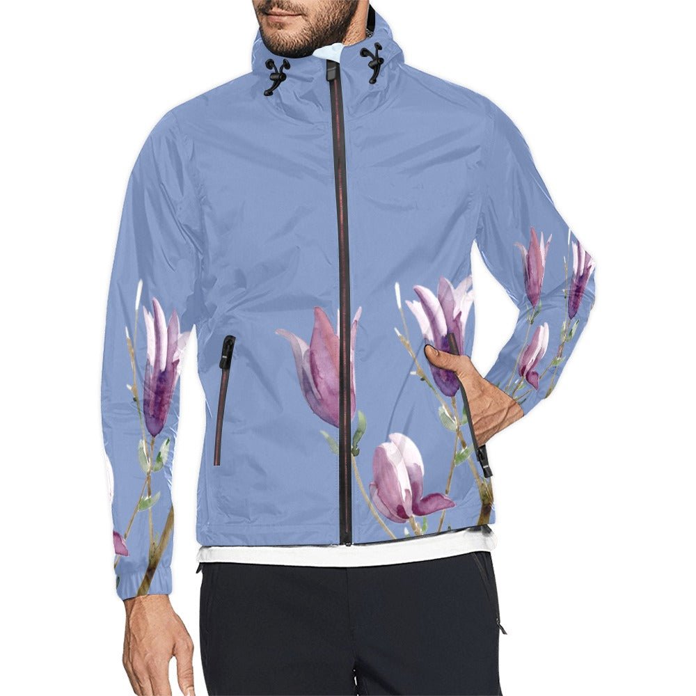 Magnolia Airy Blue Unisex Windbreaker - Lana Art Sweden