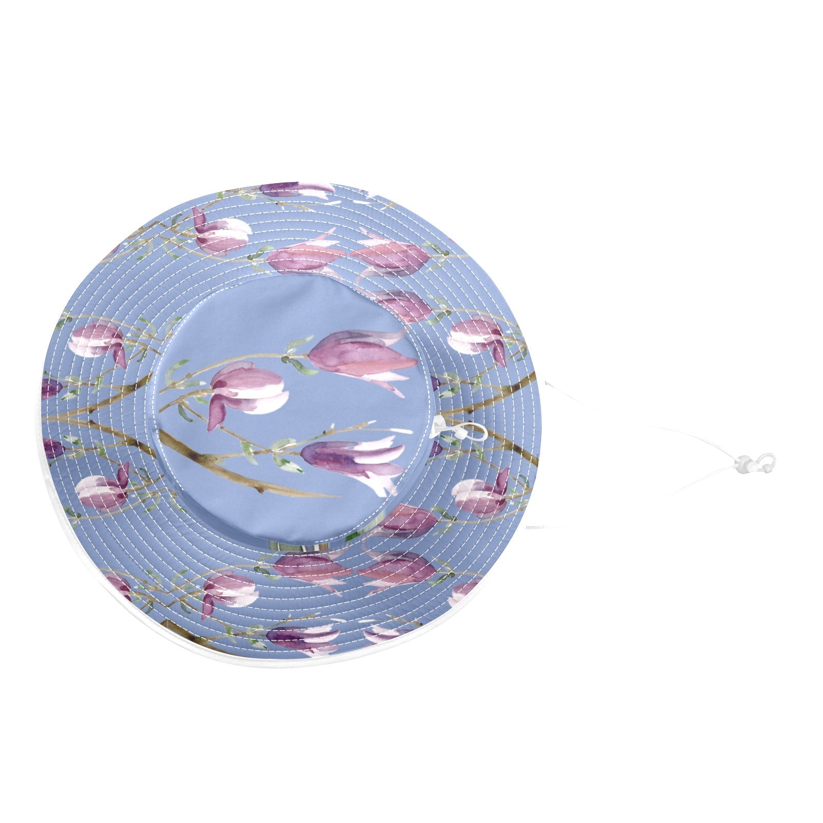 Magnolia Airy Blue Wide Brim Bucket Hat - Lana Art Sweden