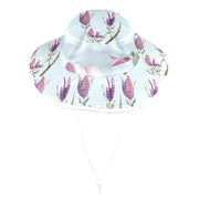 Magnolia Blue Wide Brim Bucket Hat - Lana Art Sweden