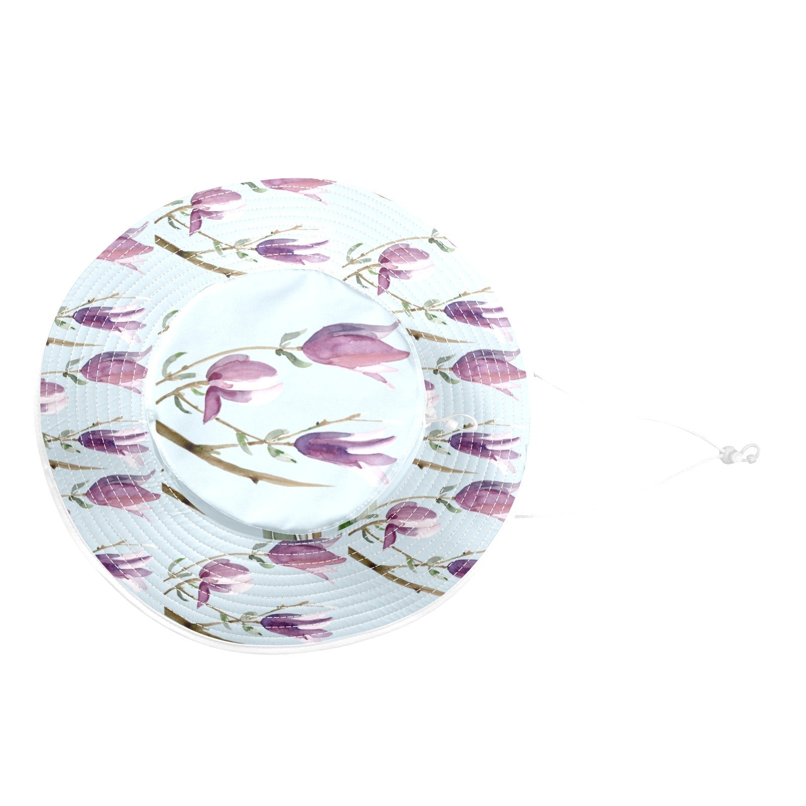 Magnolia Blue Wide Brim Bucket Hat - Lana Art Sweden