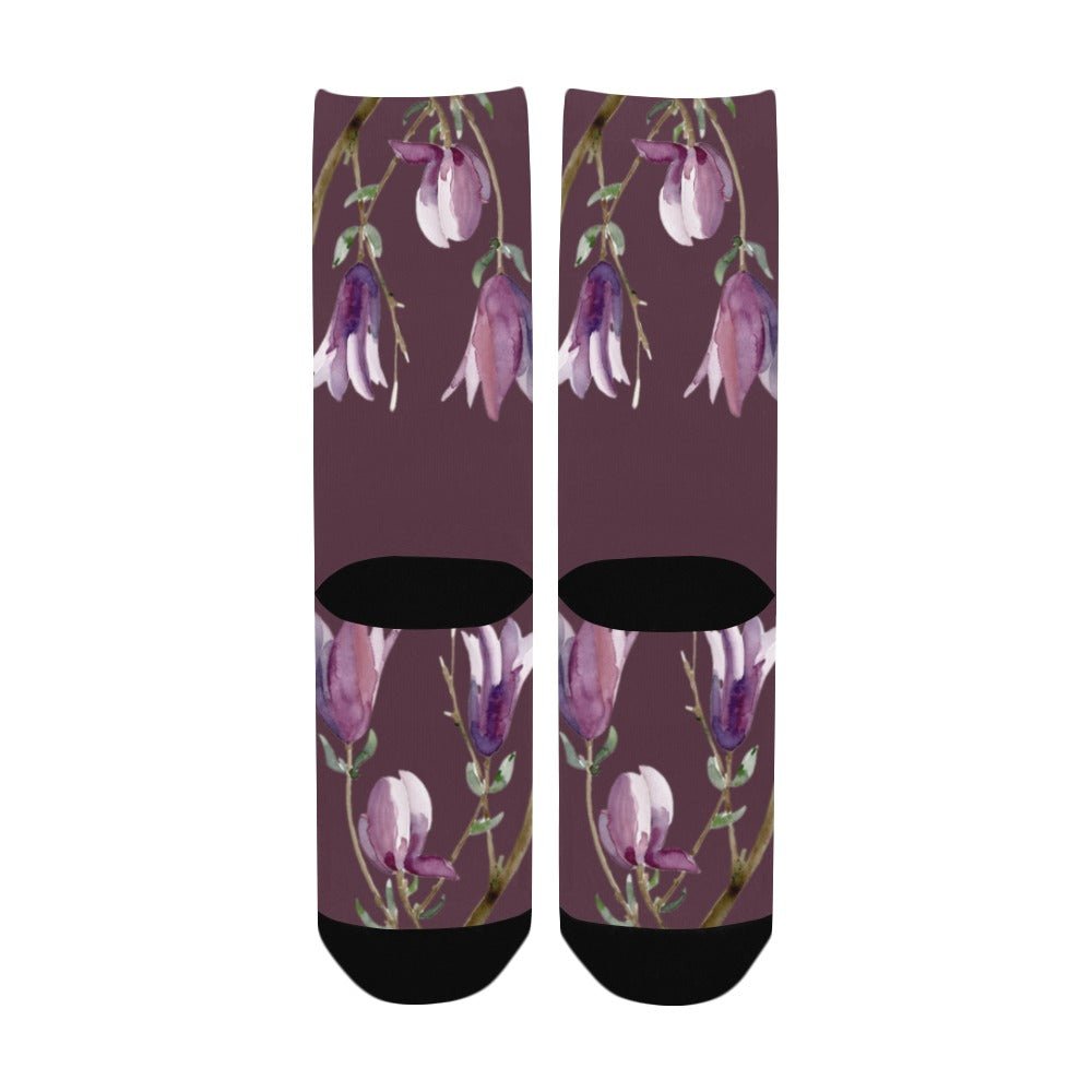 Magnolia Cherry Lacquer Women's Custom Socks - Lana Art Sweden