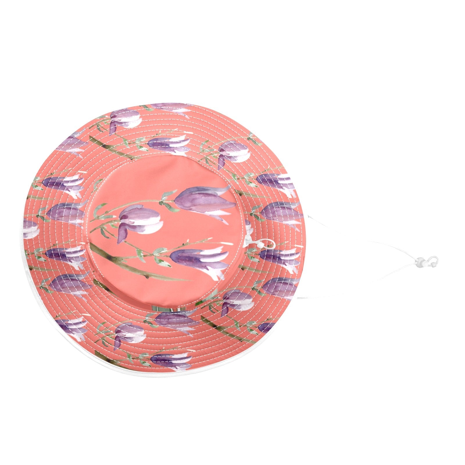 Magnolia Coral Wide Brim Bucket Hat - Lana Art Sweden