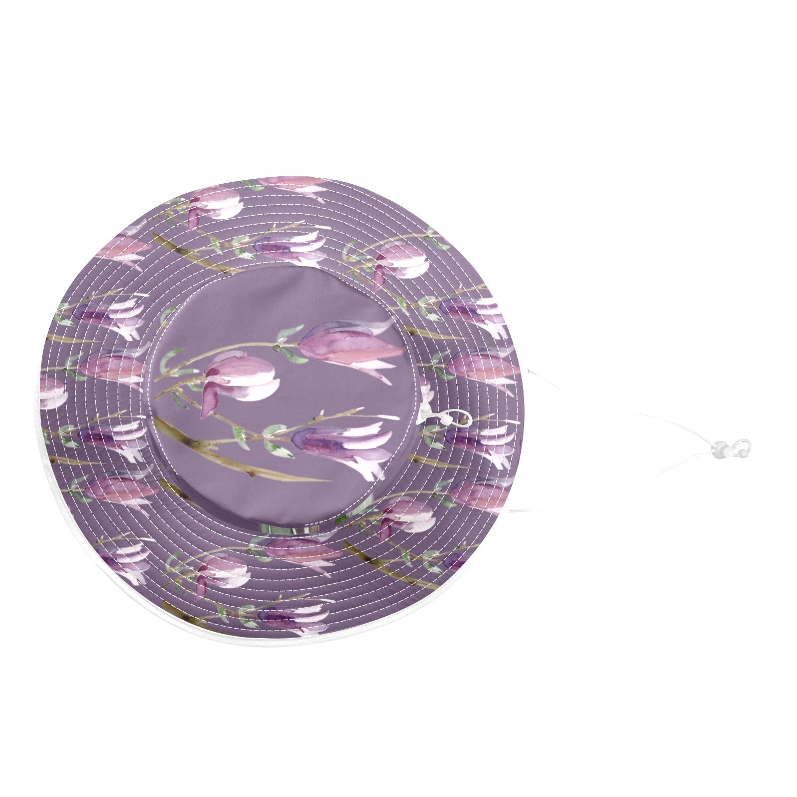 Magnolia Dark Lilac Wide Brim Bucket Hat - Lana Art Sweden