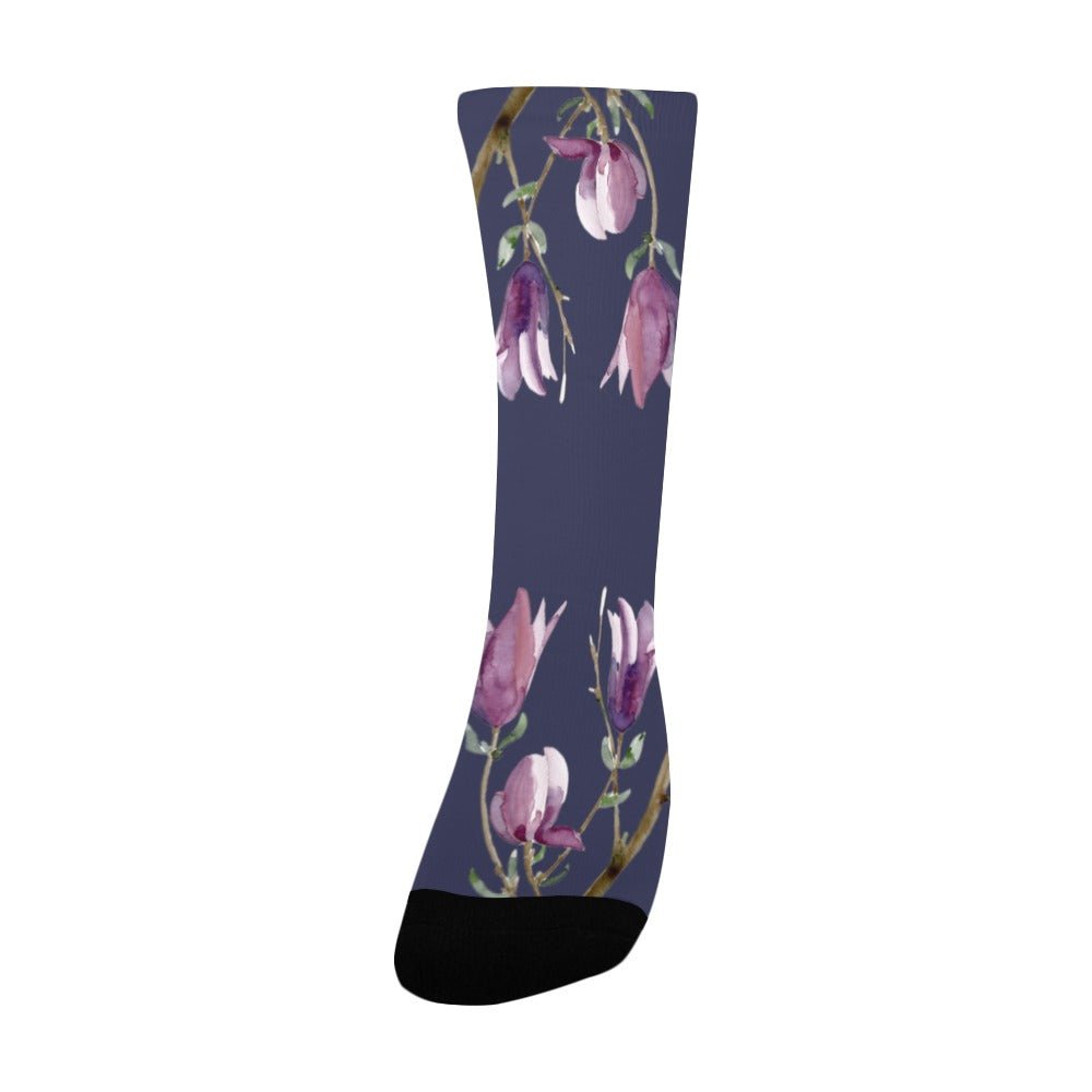 Magnolia Dusk Women's Custom Socks - Lana Art Sweden