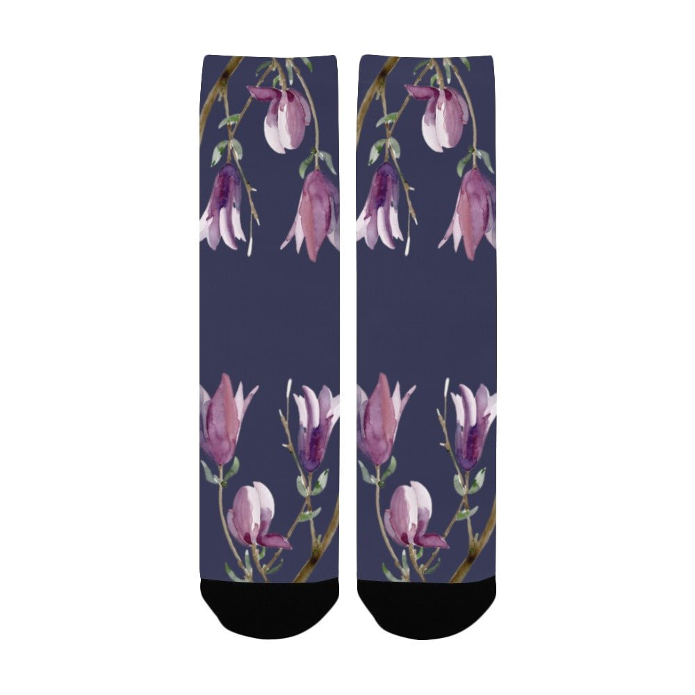 Magnolia Dusk Women's Custom Socks - Lana Art Sweden