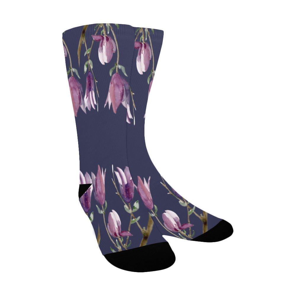 Magnolia Dusk Women's Custom Socks - Lana Art Sweden