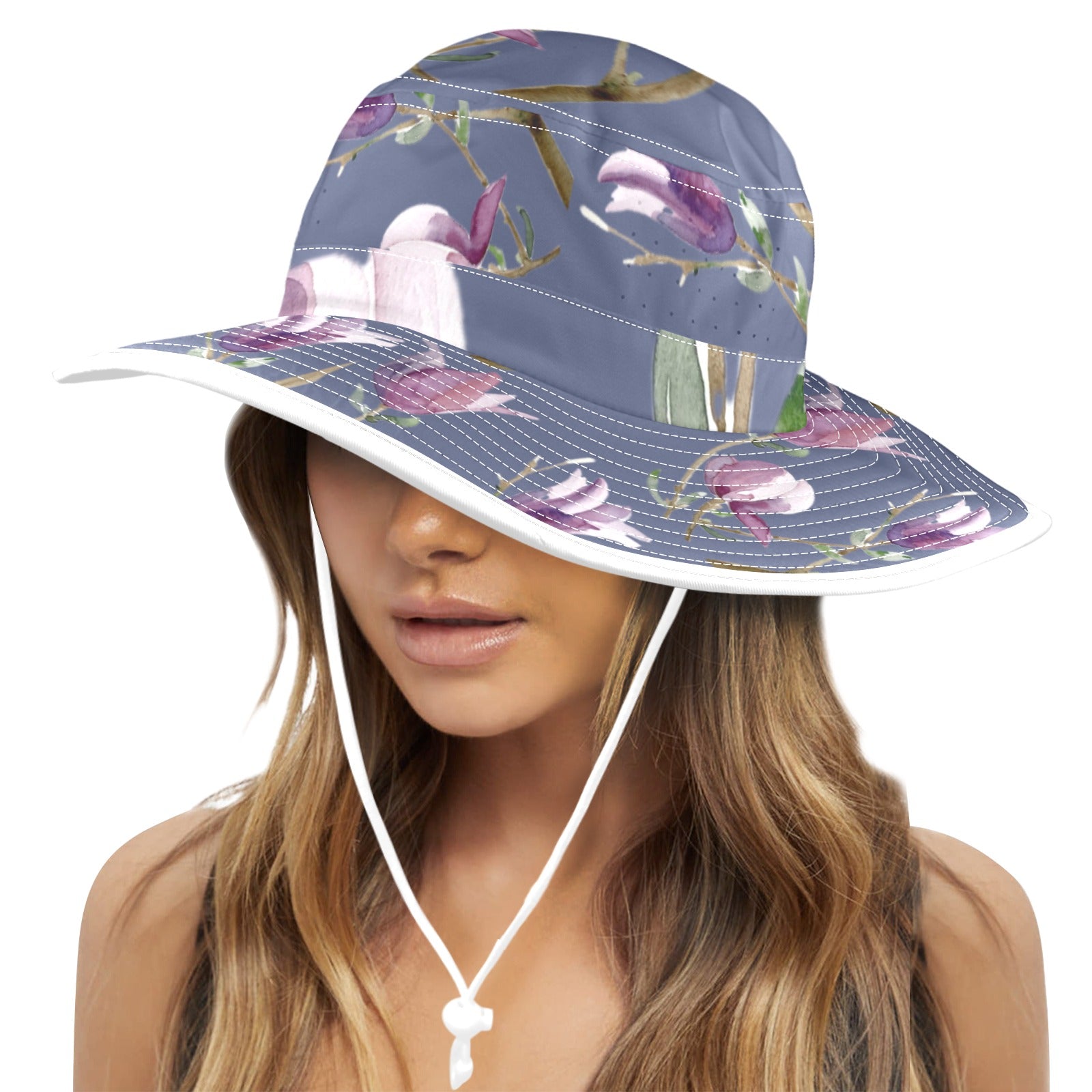 Magnolia Future Dusk Wide Brim Bucket Hat - Lana Art Sweden