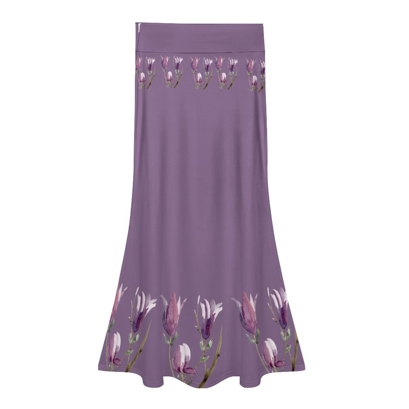 Magnolia Lilac High waisted long skirt - Lana Art Sweden