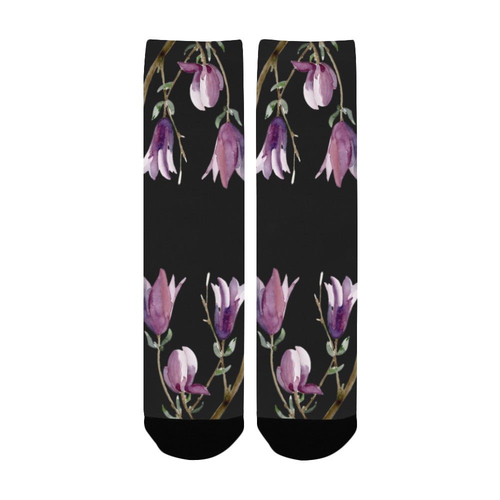 Magnolia Noir Women's Custom Socks - Lana Art Sweden