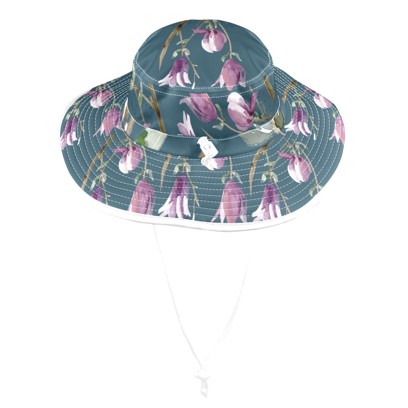 Magnolia Ocean Wide Brim Bucket Hat - Lana Art Sweden