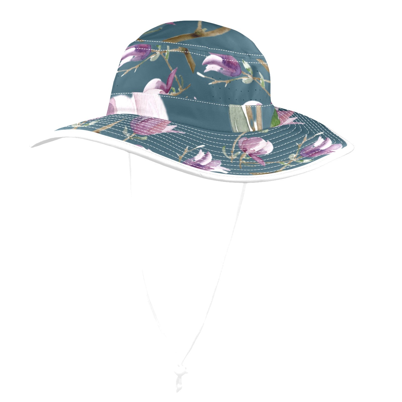 Magnolia Ocean Wide Brim Bucket Hat - Lana Art Sweden
