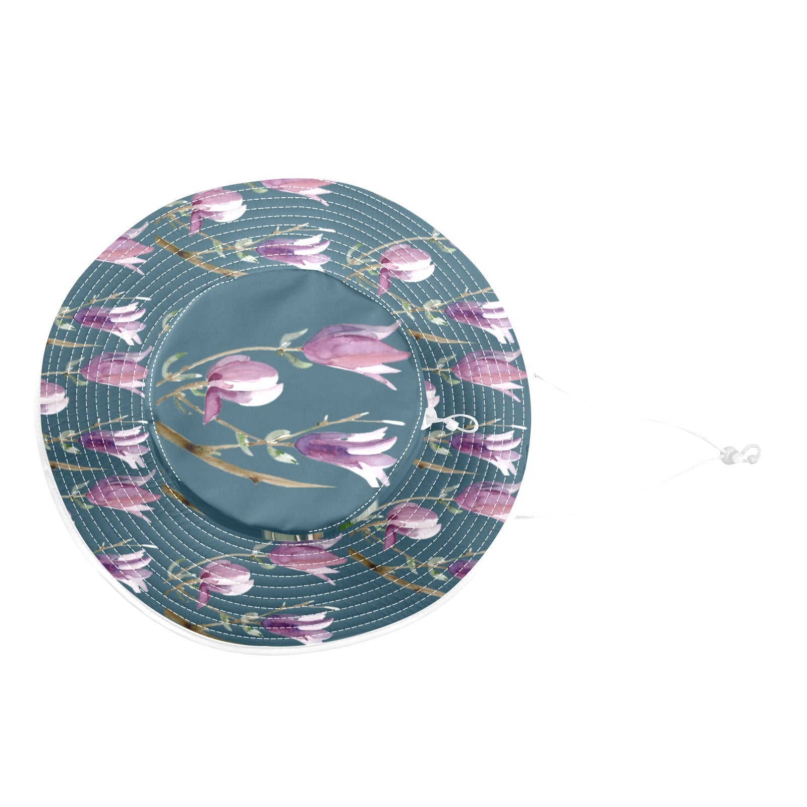 Magnolia Ocean Wide Brim Bucket Hat - Lana Art Sweden