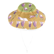 Magnolia Olive Ochre Wide Brim Bucket Hat - Lana Art Sweden