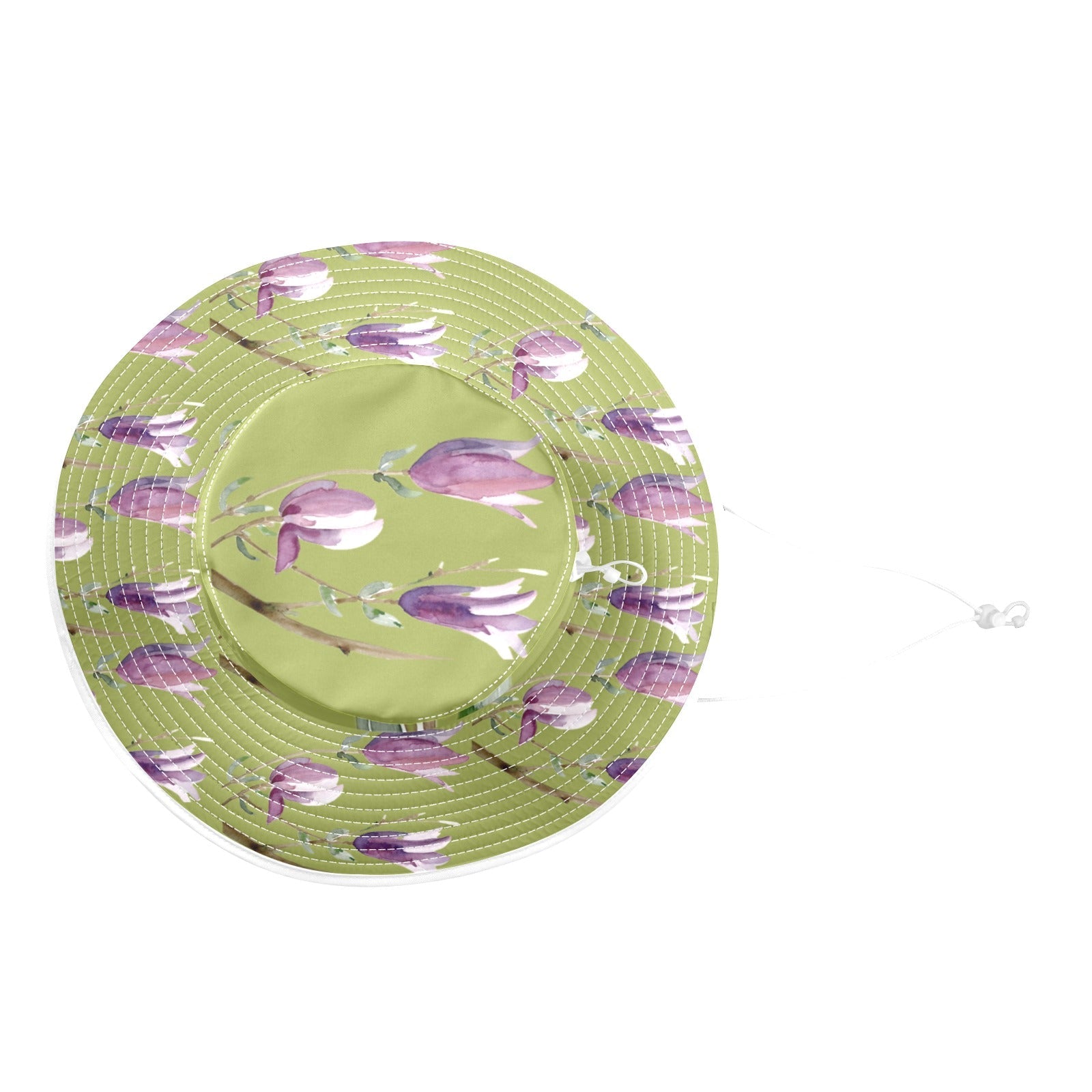Magnolia Olive Wide Brim Bucket Hat - Lana Art Sweden