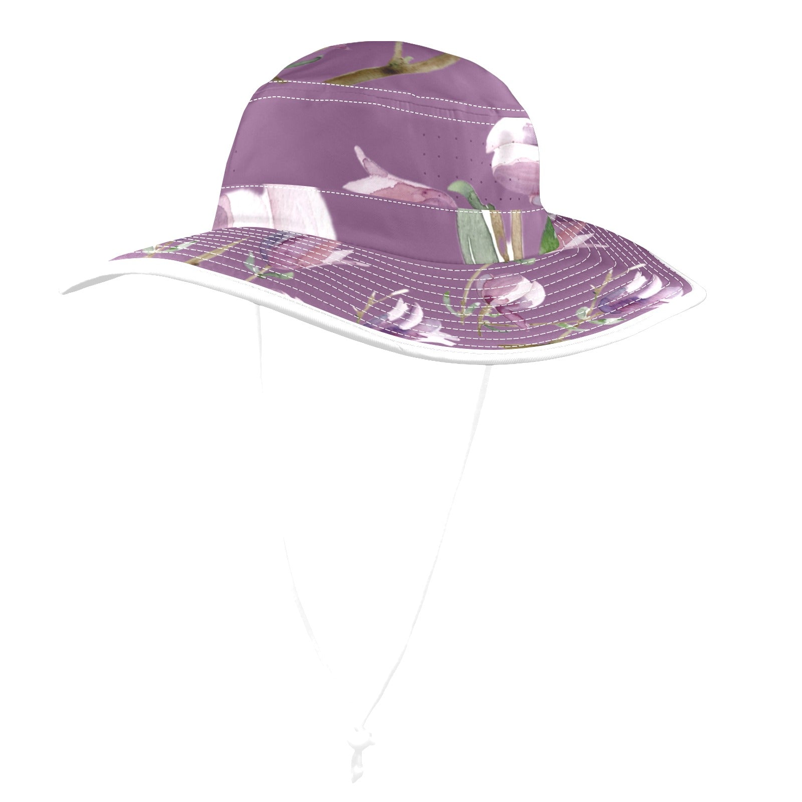 Magnolia Passion Flower Wide Brim Bucket Hat - Lana Art Sweden