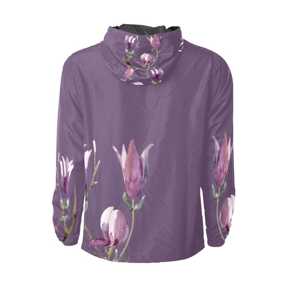 Magnolia Plum Caspia Unisex Windbreaker - Lana Art Sweden