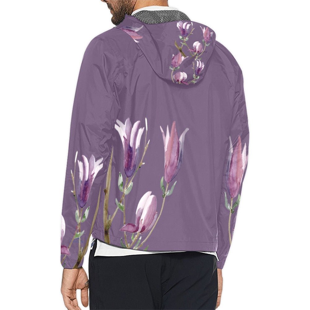 Magnolia Plum Caspia Unisex Windbreaker - Lana Art Sweden