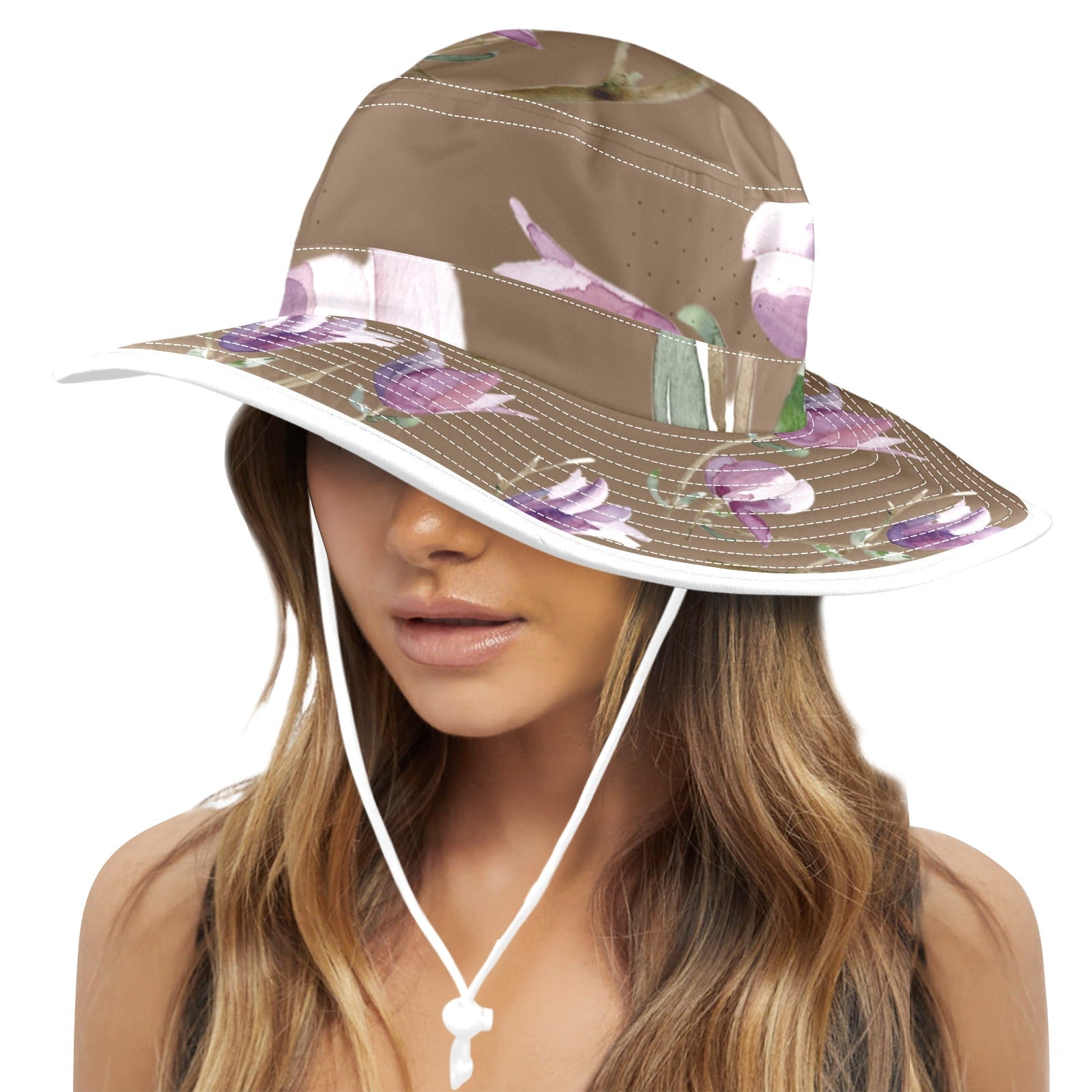 Magnolia Raku Wide Brim Bucket Hat - Lana Art Sweden
