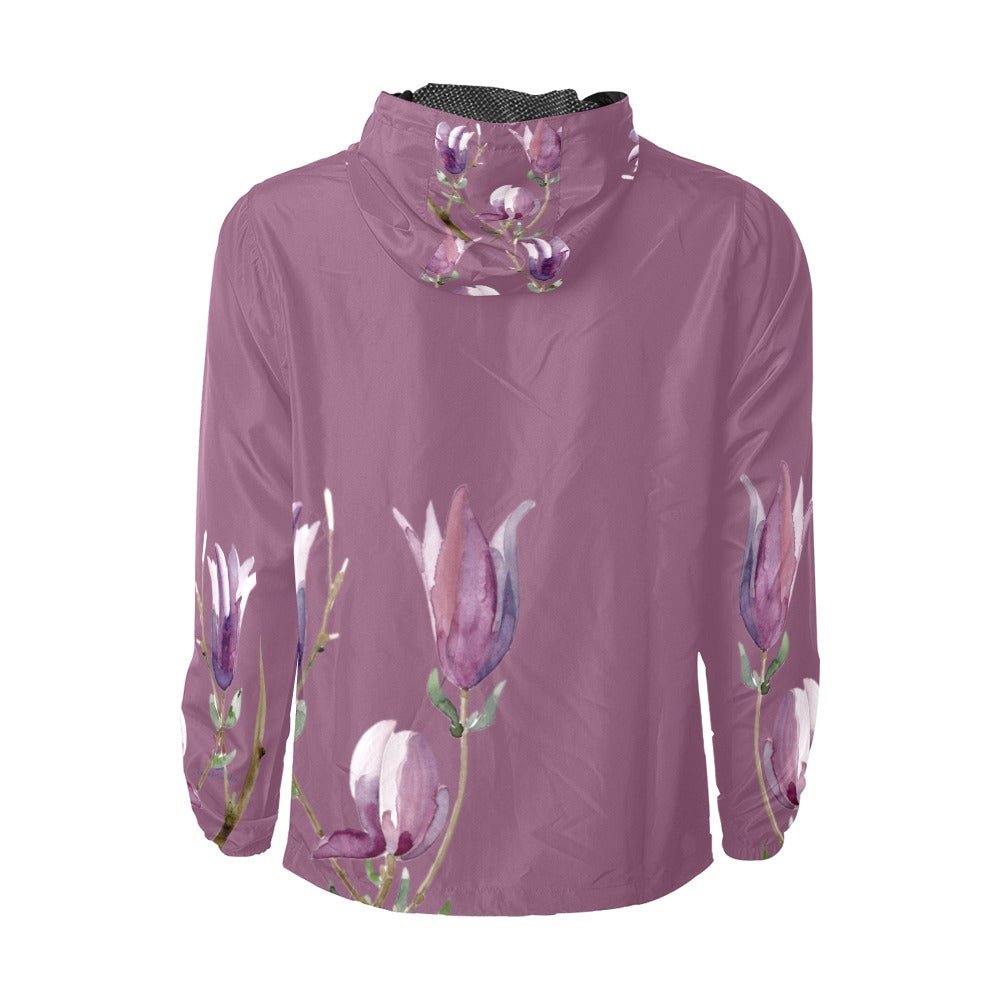 Magnolia Rhodolite Unisex Windbreaker - Lana Art Sweden