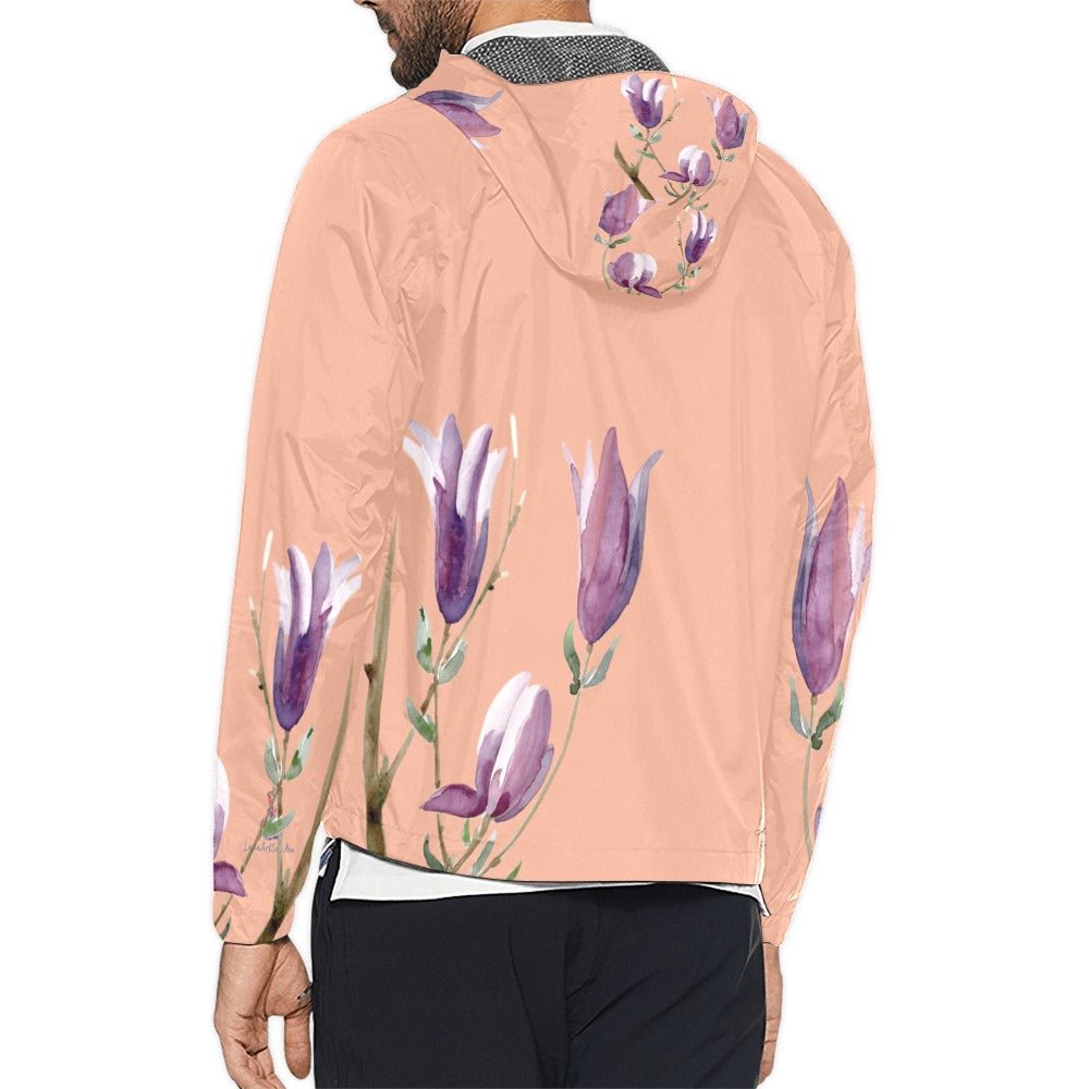 Magnolia Roasted Peach 2 Unisex Windbreaker - Lana Art Sweden