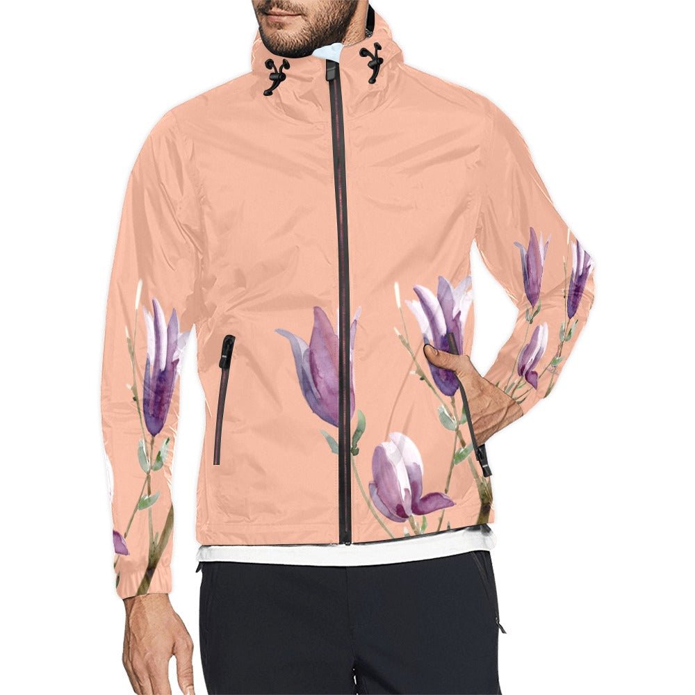 Magnolia Roasted Peach 2 Unisex Windbreaker - Lana Art Sweden