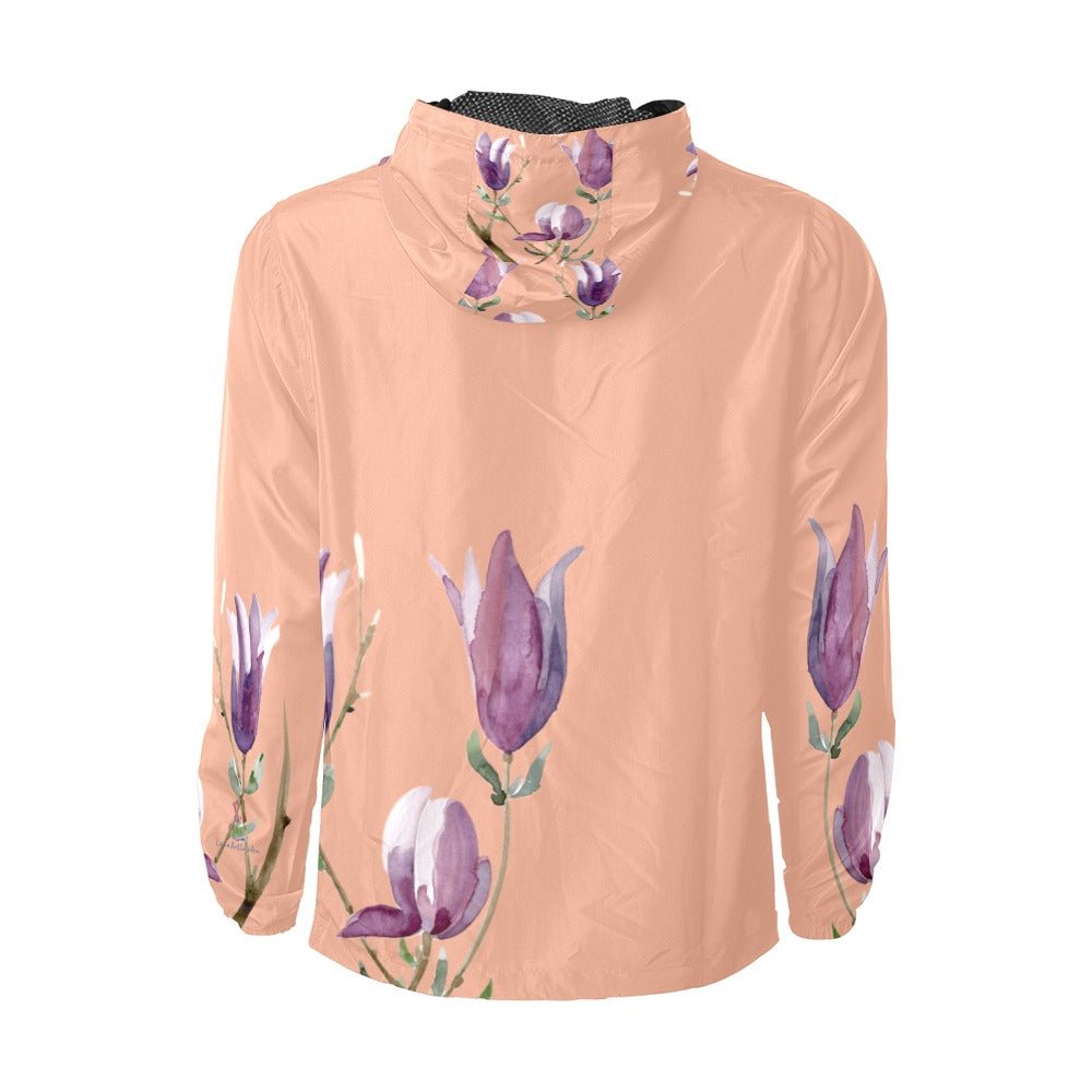 Magnolia Roasted Peach 2 Unisex Windbreaker - Lana Art Sweden