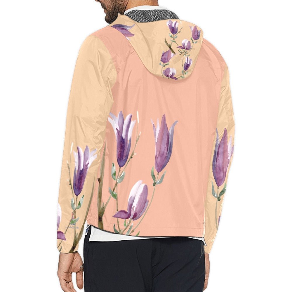 Magnolia Roasted Peach Unisex Windbreaker - Lana Art Sweden