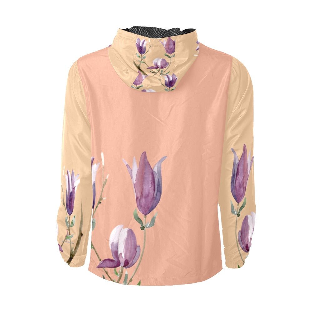 Magnolia Roasted Peach Unisex Windbreaker - Lana Art Sweden
