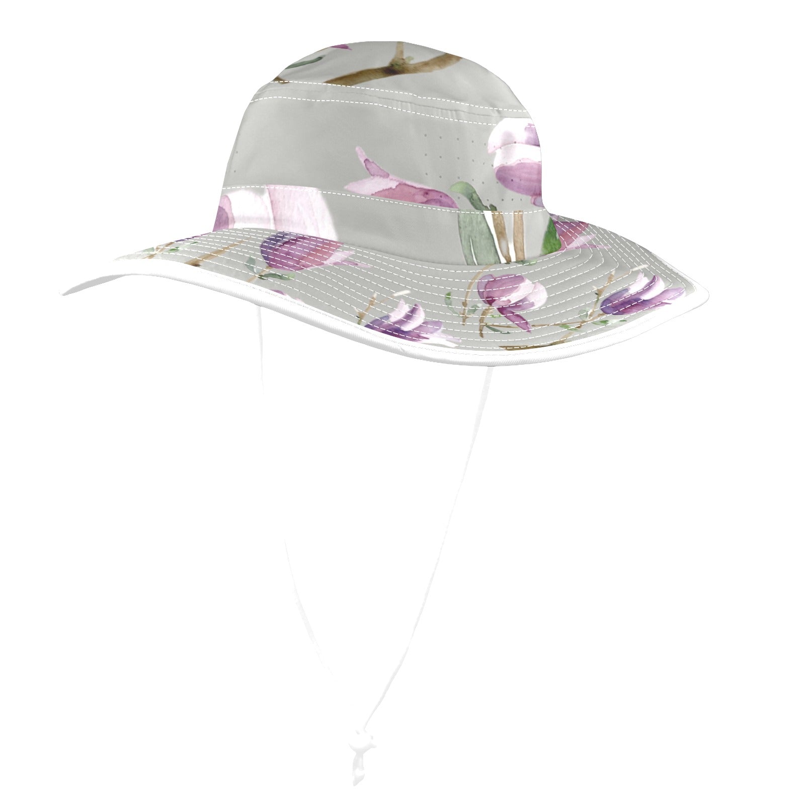 Magnolia Sea Salt Wide Brim Bucket Hat - Lana Art Sweden