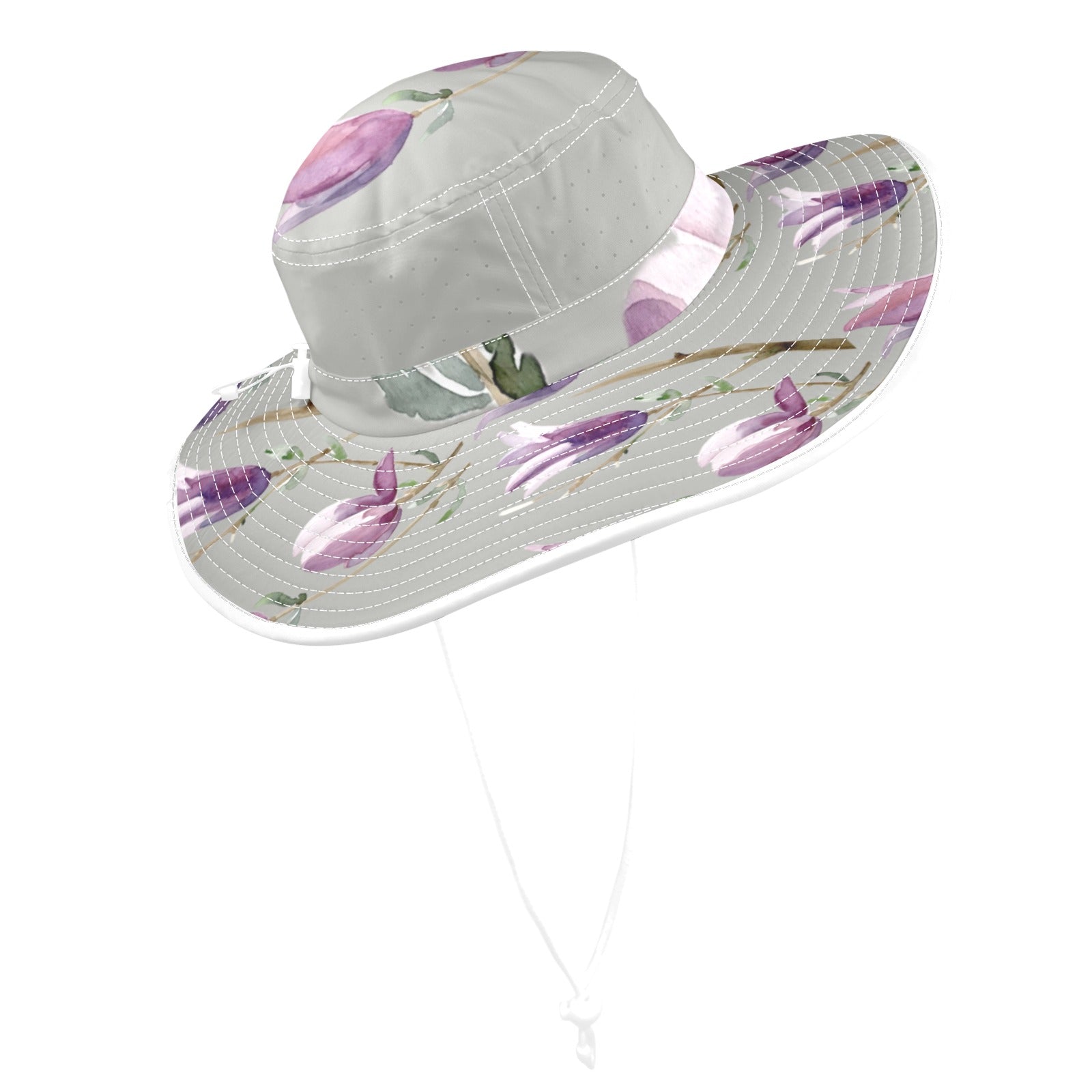 Magnolia Sea Salt Wide Brim Bucket Hat - Lana Art Sweden