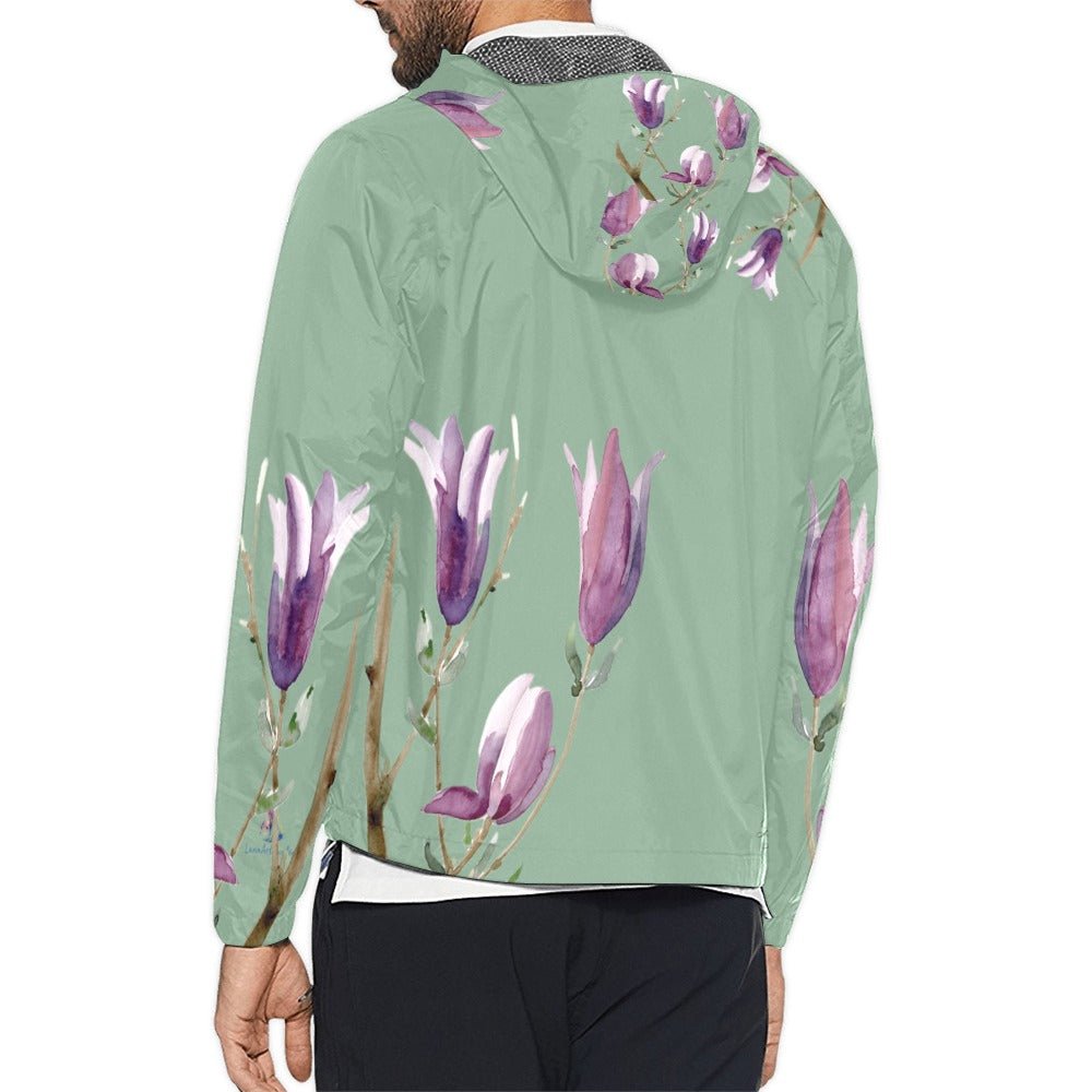 Magnolia Spanish Green Unisex Windbreaker - Lana Art Sweden