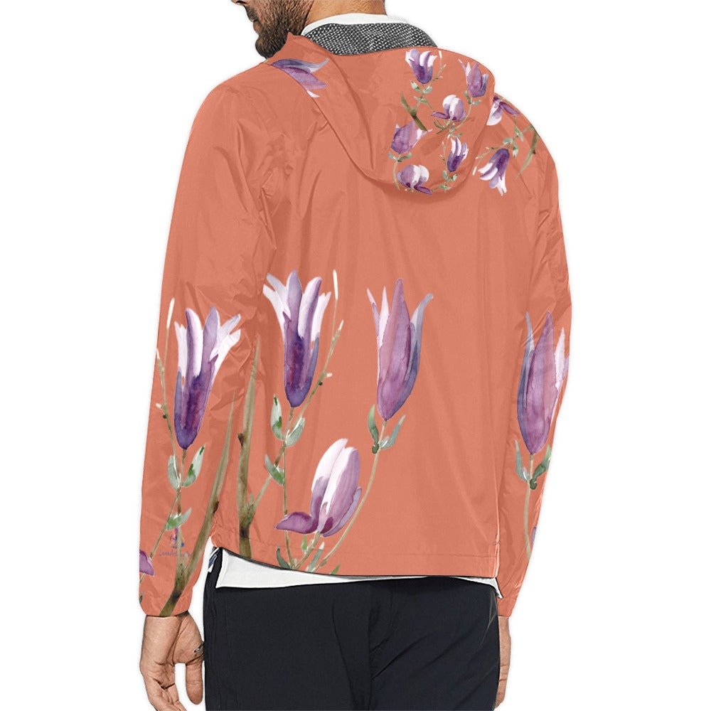Magnolia Tangerine Unisex Windbreaker - Lana Art Sweden