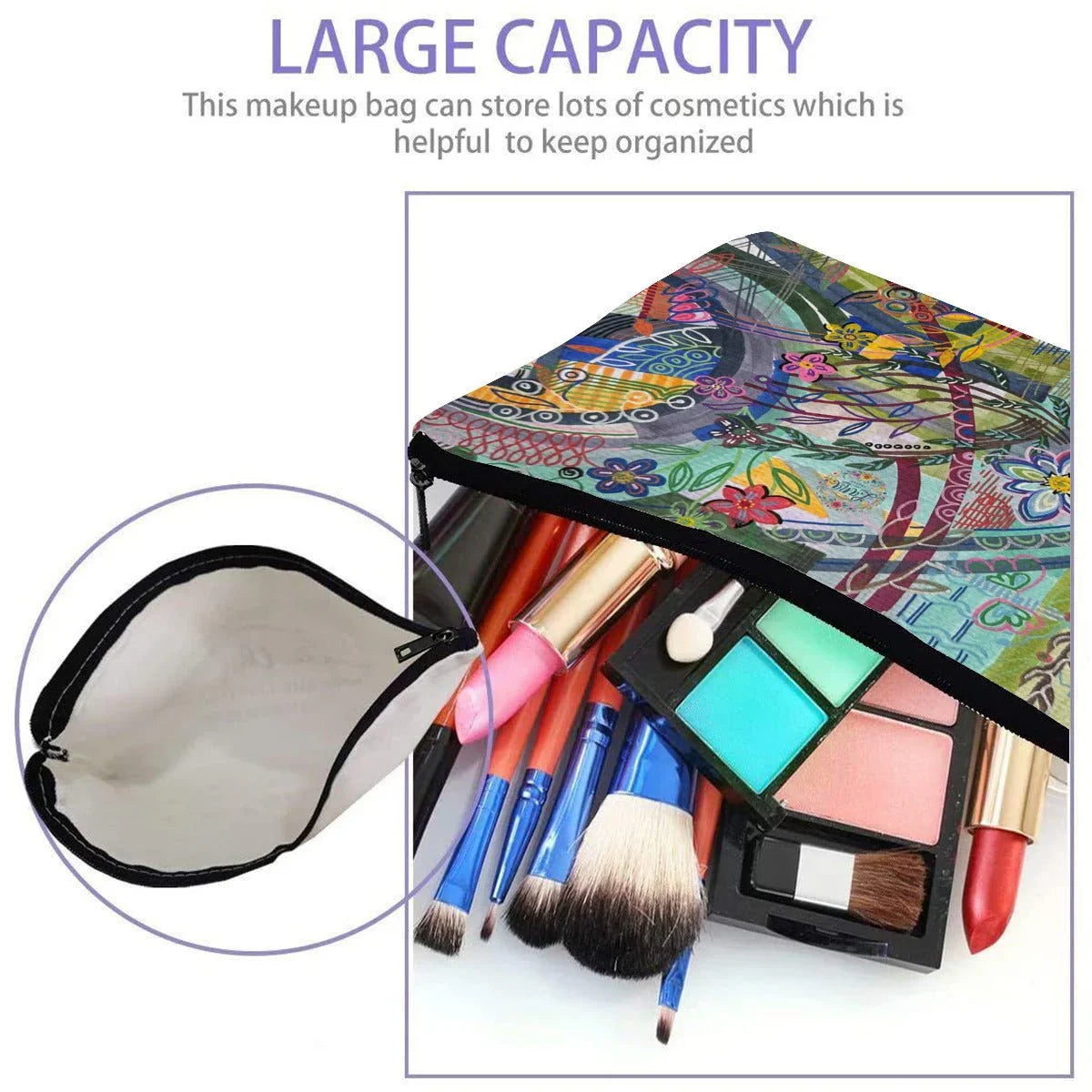 Makeup Bag Colorful Currents - Lana Art Sweden