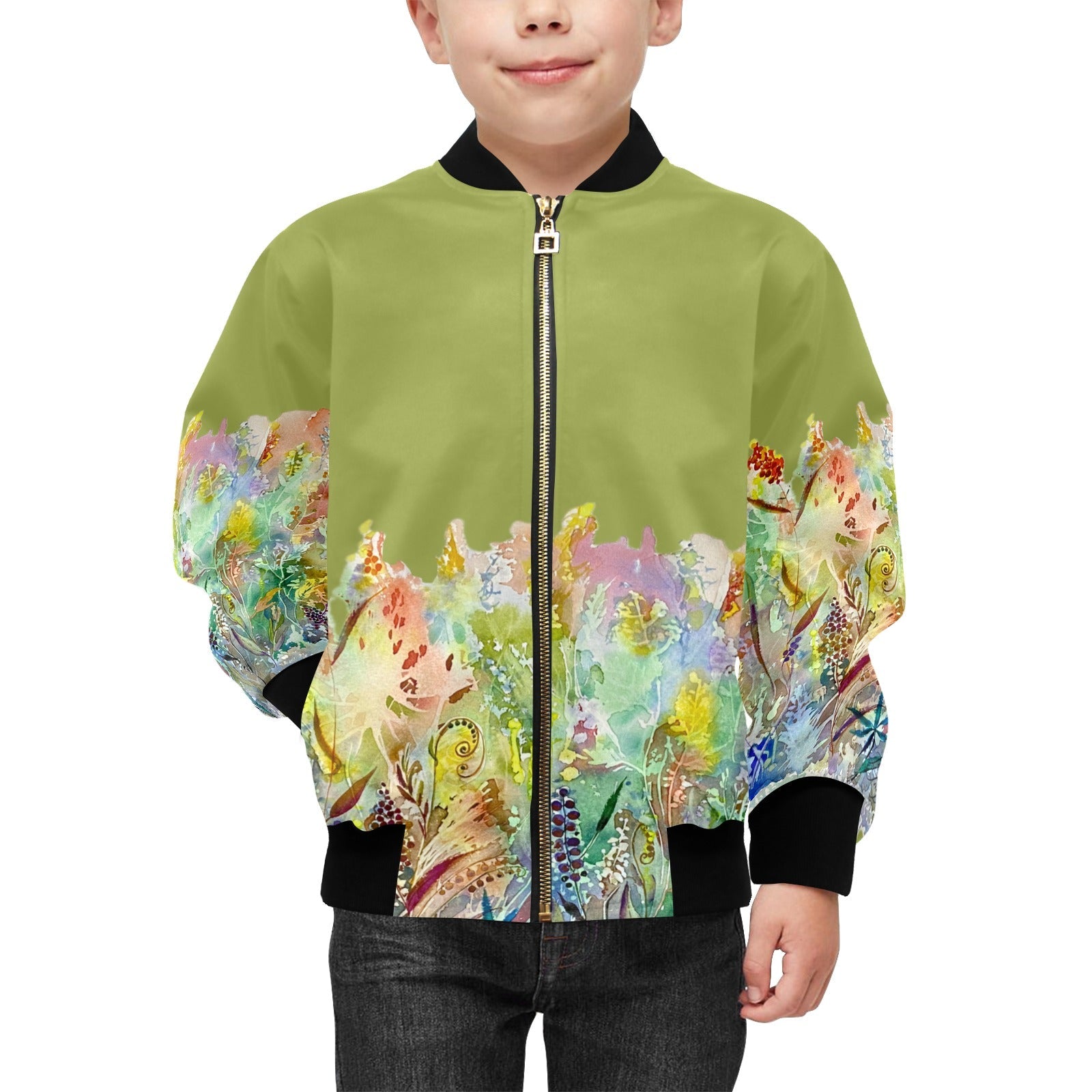 Merry Lawn Kids' Bomber Jacket with Pockets (Model H40) - Lana Art Sweden