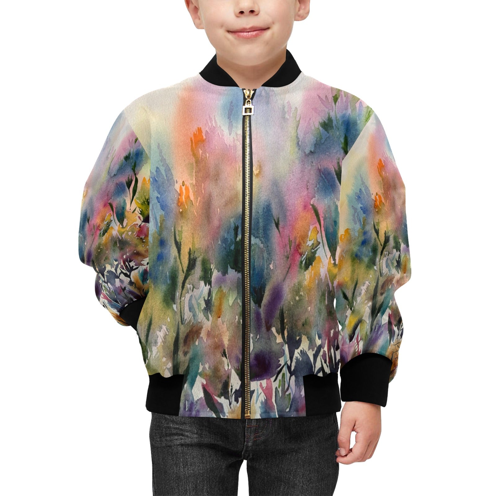 Morning Dew Kids' Bomber Jacket with Pockets (Model H40) - Lana Art Sweden