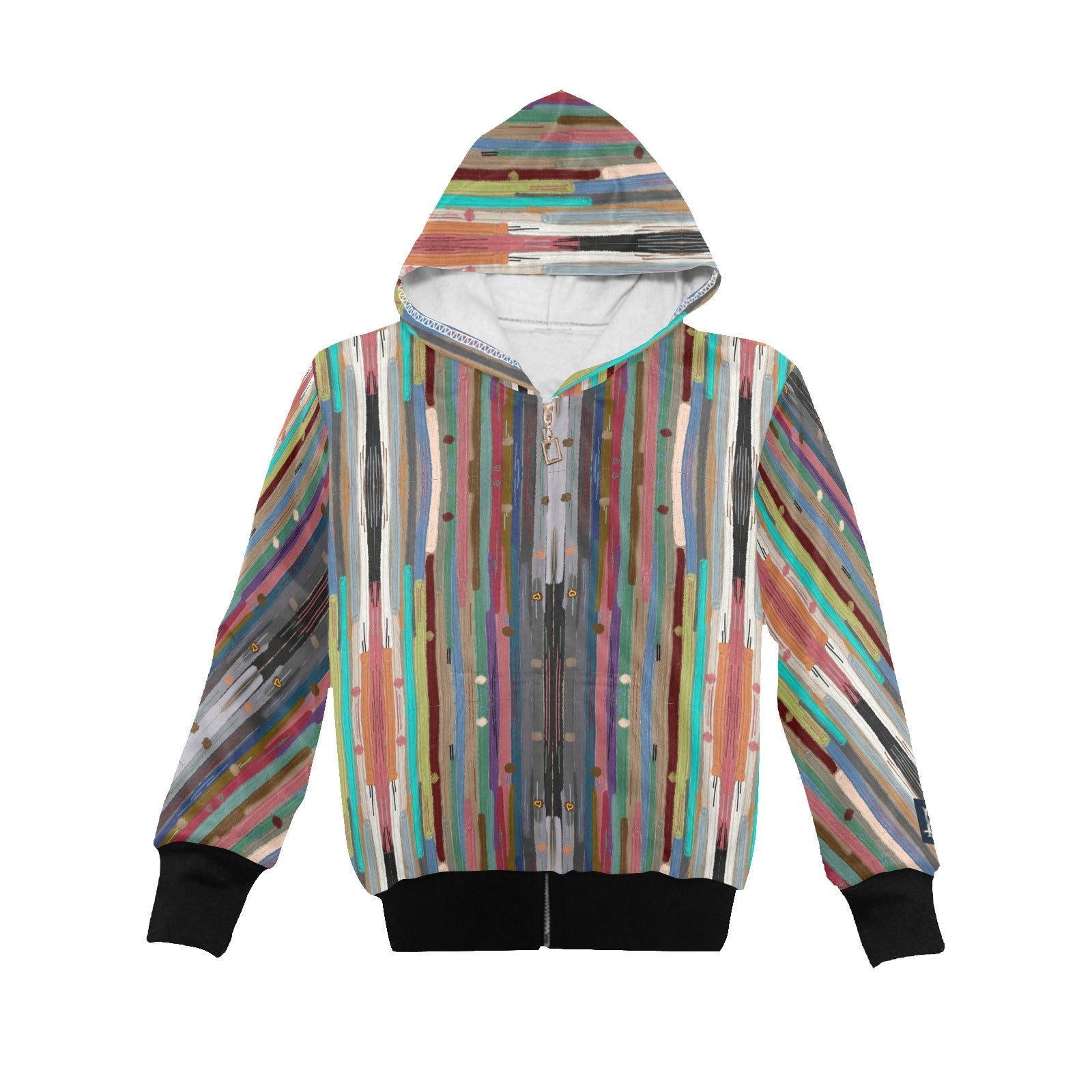 My Stripes Mega Big Boys' Zip Up Hoodie (H58) - Lana Art Sweden