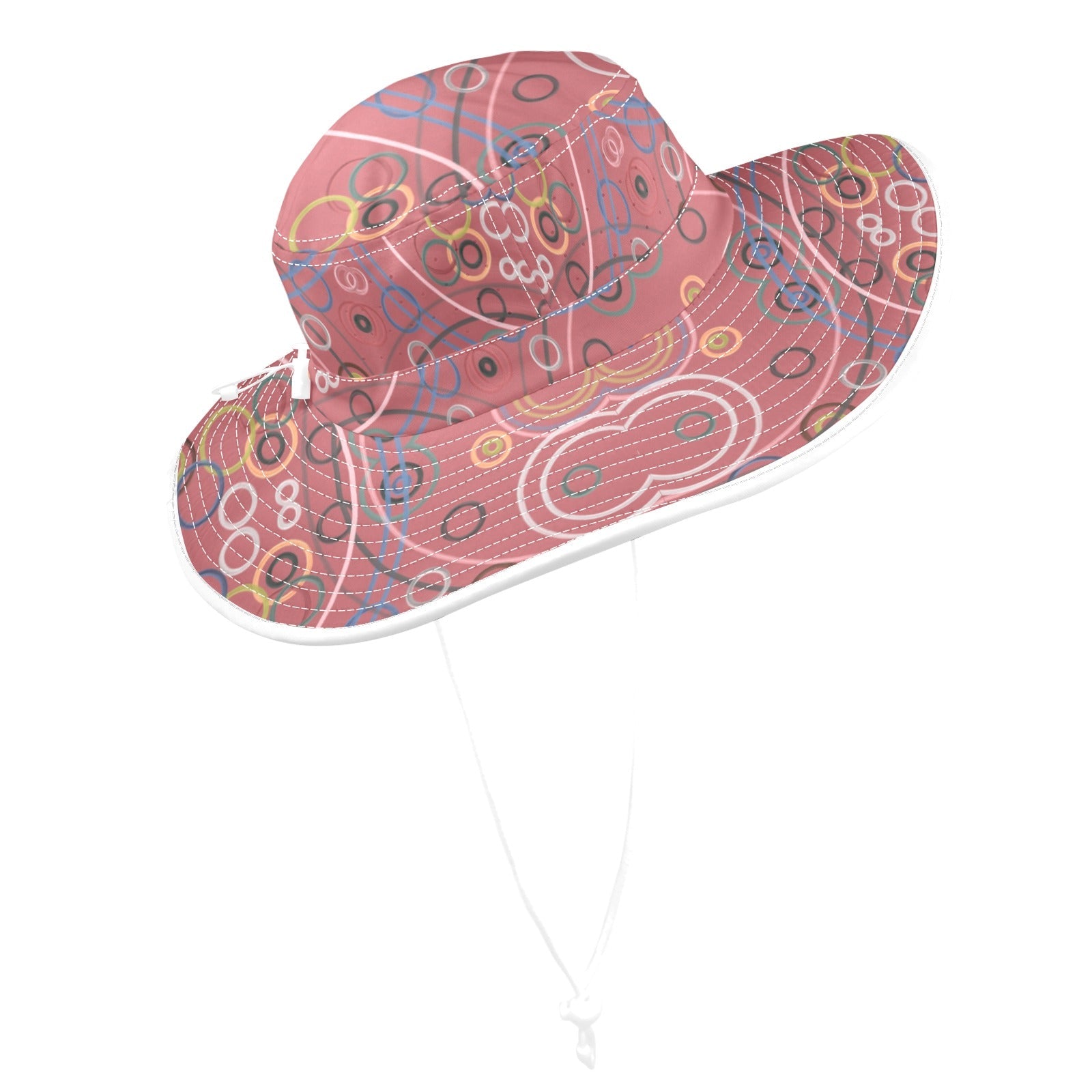 Old Rose Circus Wide Brim Bucket Hat - Lana Art Sweden