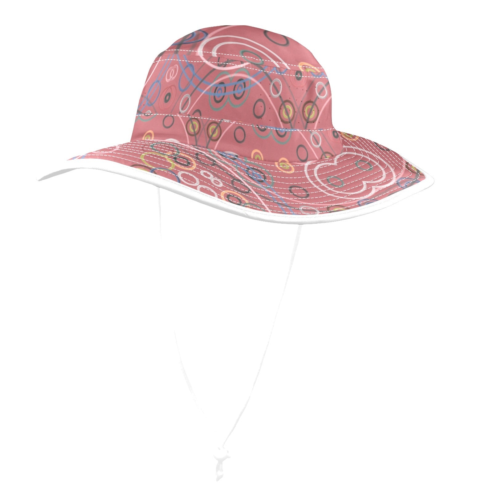 Old Rose Circus Wide Brim Bucket Hat - Lana Art Sweden