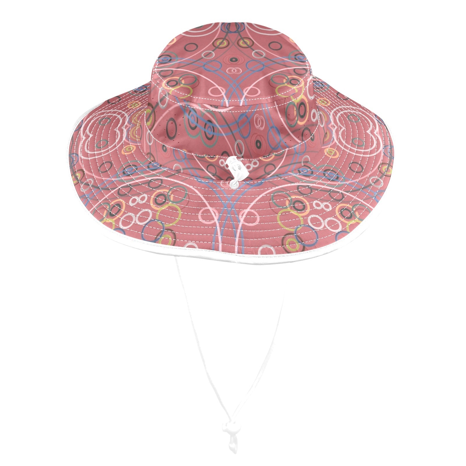 Old Rose Circus Wide Brim Bucket Hat - Lana Art Sweden