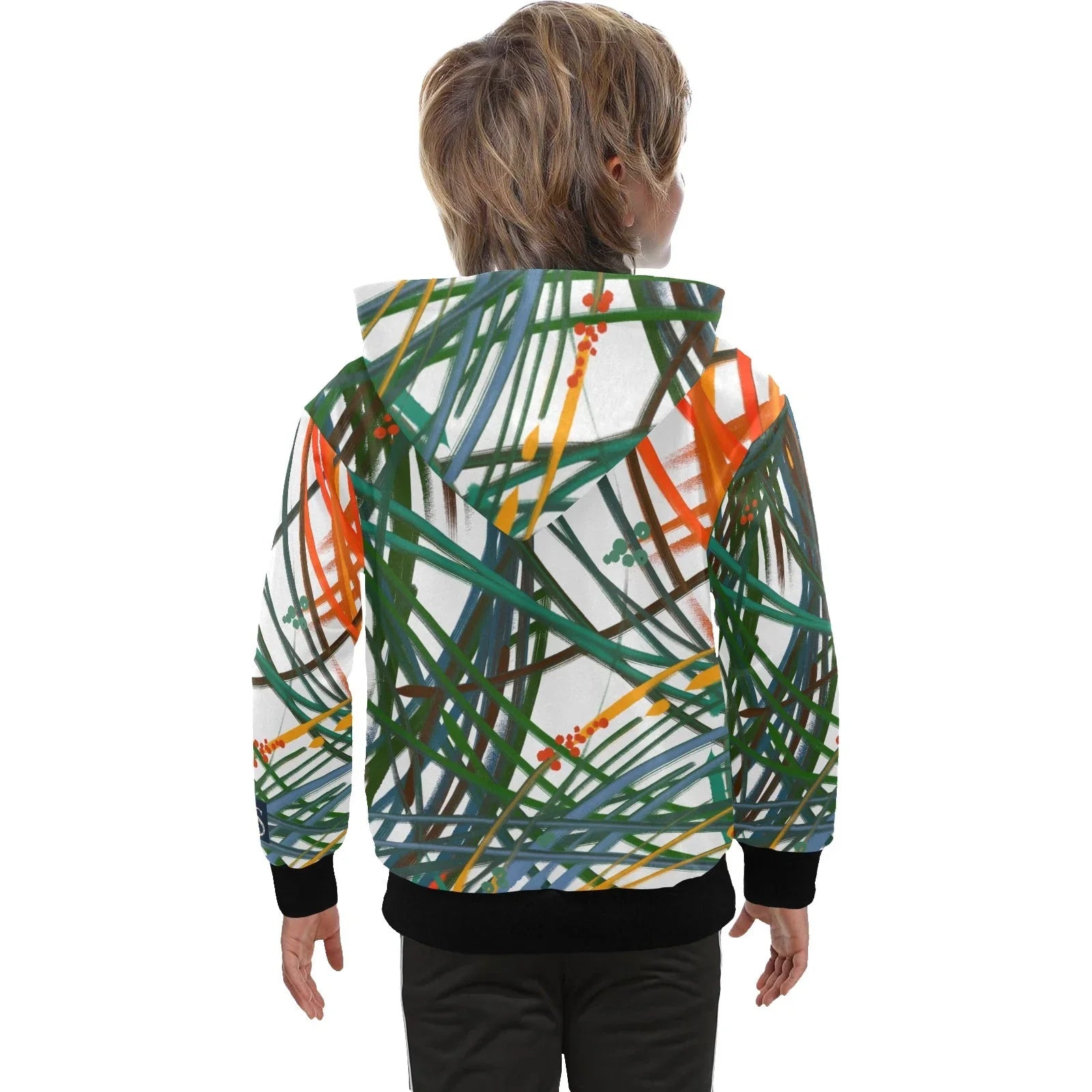 Pampa Grass Big Boys' Zip Up Hoodie (H58) - Lana Art Sweden