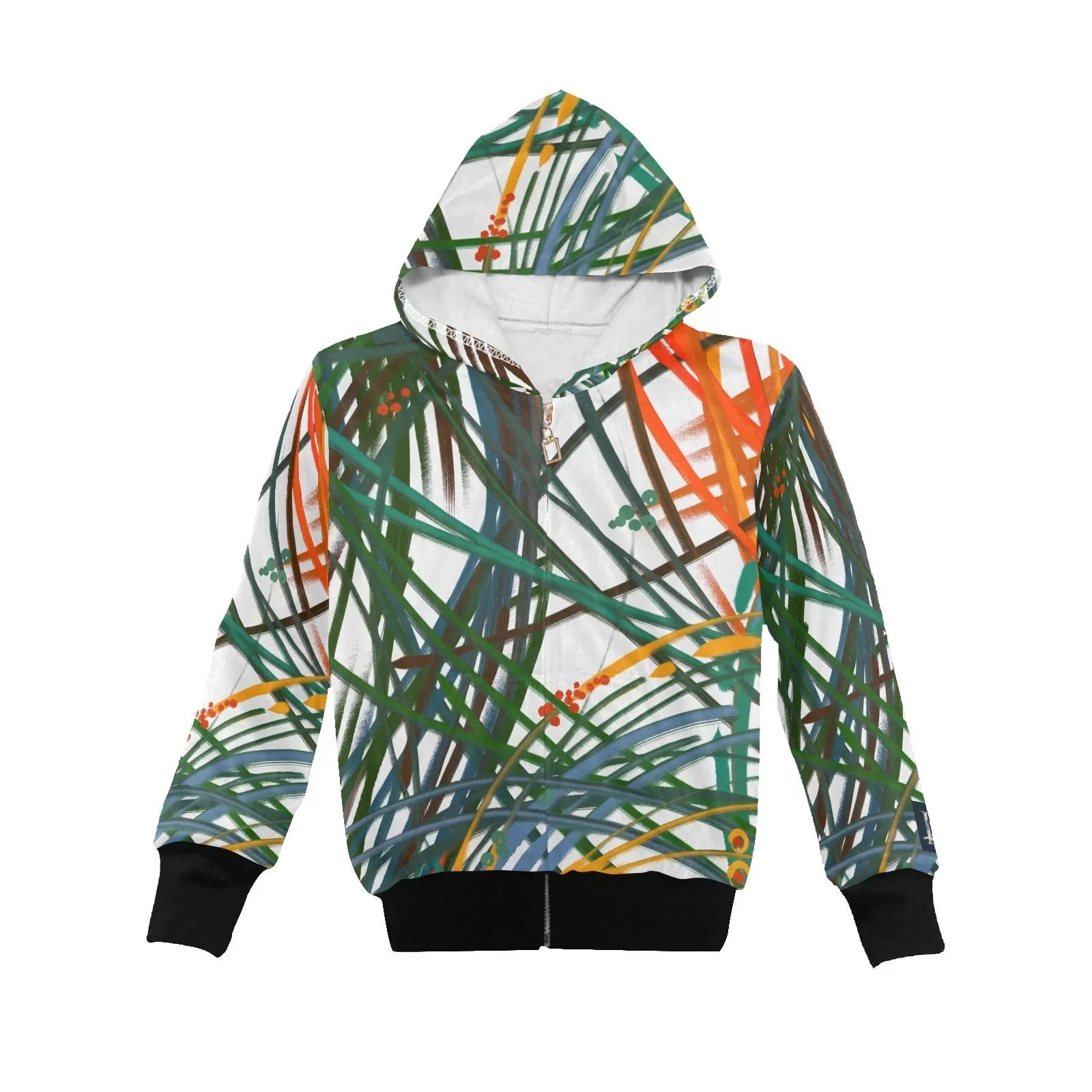 Pampa Grass Big Boys' Zip Up Hoodie (H58) - Lana Art Sweden