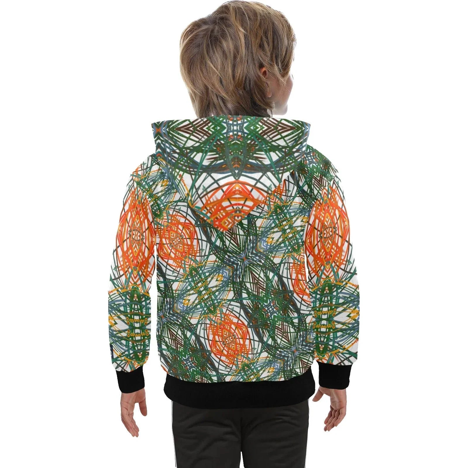 Pampa Grass Mega Big Boys' Zip Up Hoodie (H58) - Lana Art Sweden