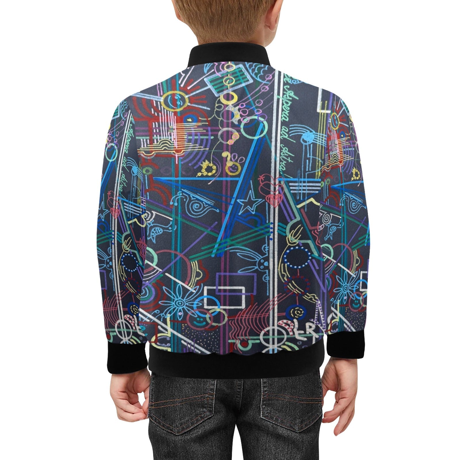 Per Aspera Animals Kids' lined My City Bomber Jacket with Pockets - Lana Art Sweden