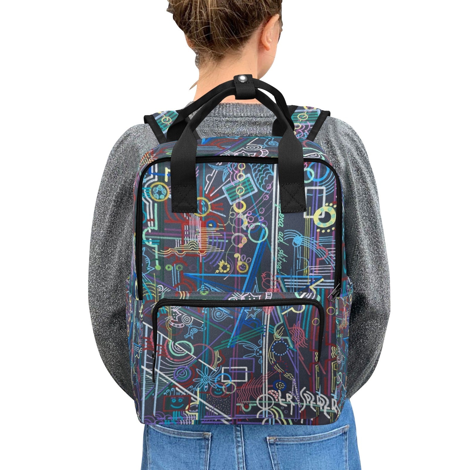Per Aspera Animals Twin Handle Backpack - Lana Art Sweden